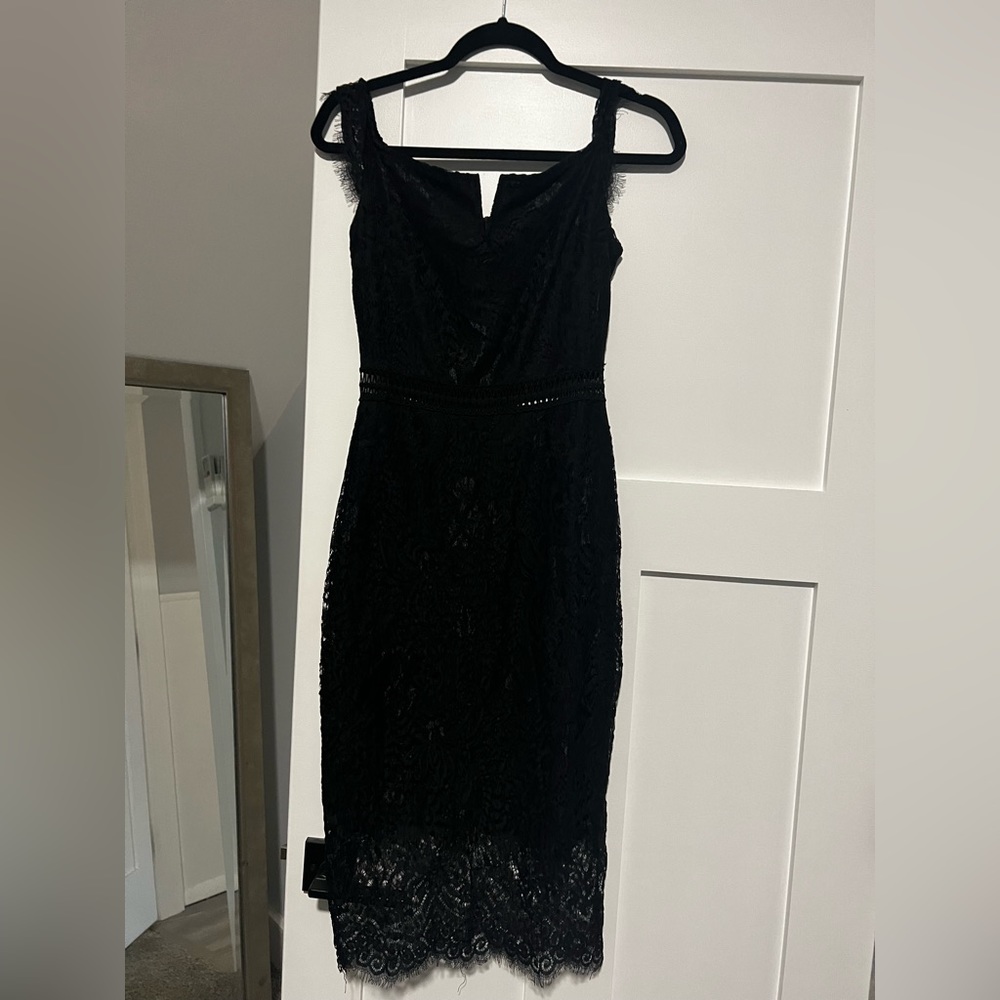 Black lace dress worn one time